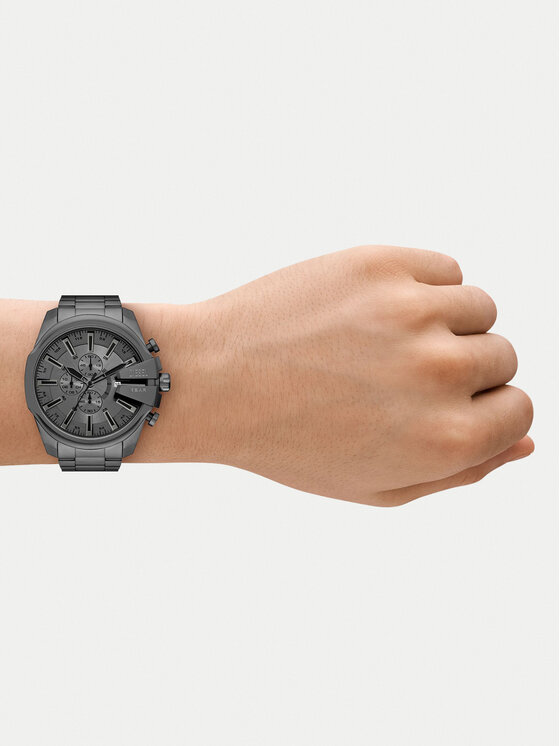 Diesel Годинник Diesel Mega Chief Slim Chronograph DZ4676 Сірий