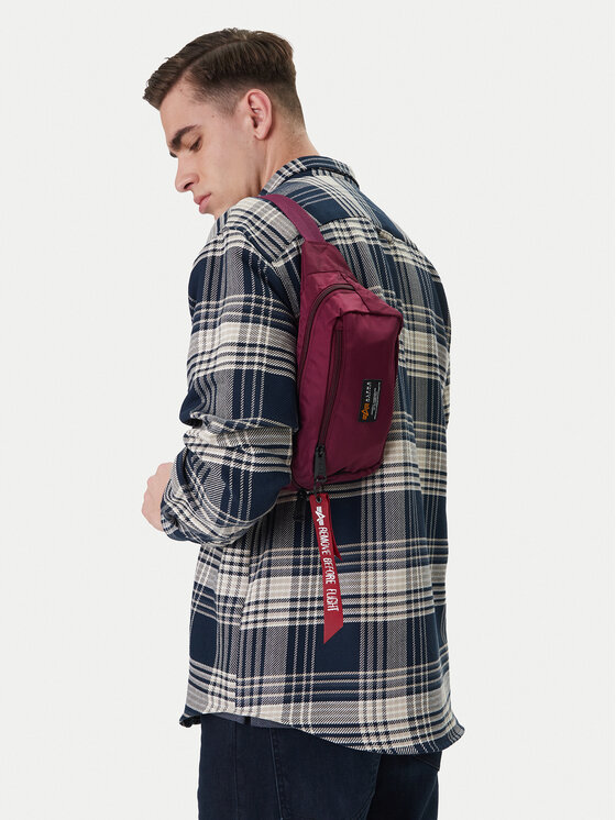 Alpha Industries Сумка на пояс﻿ Alpha Industries Crew Carry Bag 196923 Бордовий