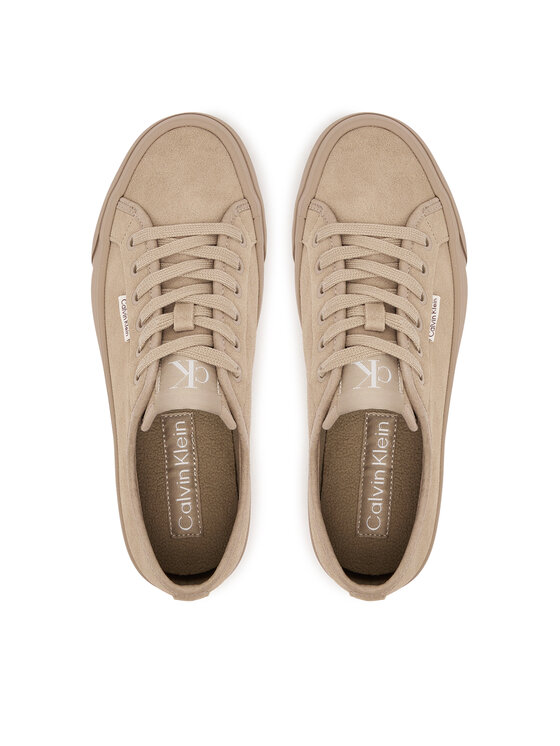 Calvin Klein Superge Calvin Klein Vulc Flatf Lace Up Sue/Wl Ck YW0YW02000 Bež
