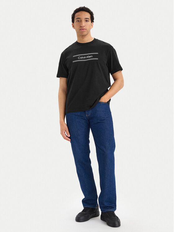 Calvin Klein Calvin Klein Camiseta SS 20s EU LV04LG813G Negro Regular Fit