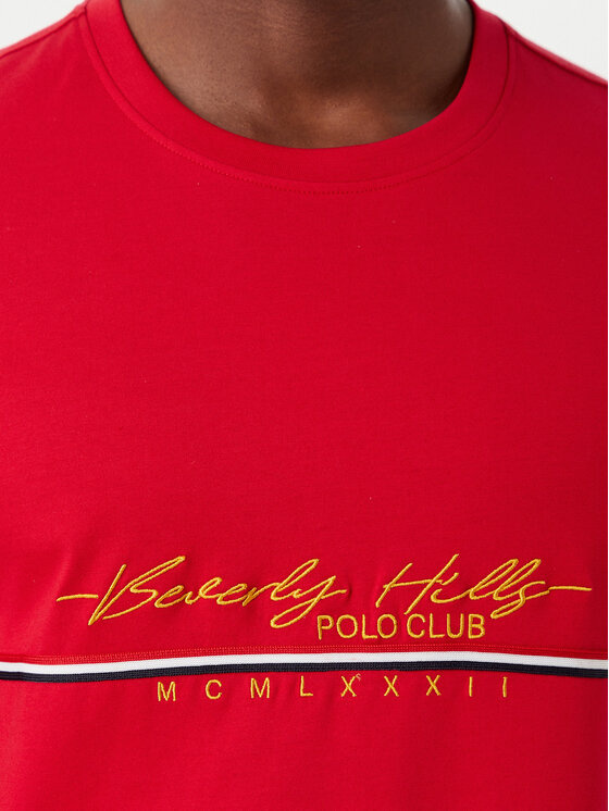 Beverly Hills Polo Club Beverly Hills Polo Club Camiseta P-SS26M-TS1519 Rojo Regular Fit