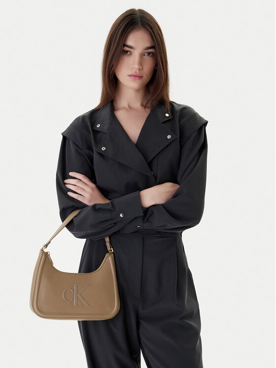 Calvin Klein Táska Calvin Klein Bold Ck Small Shoulder Bag LV04F3230G Bézs