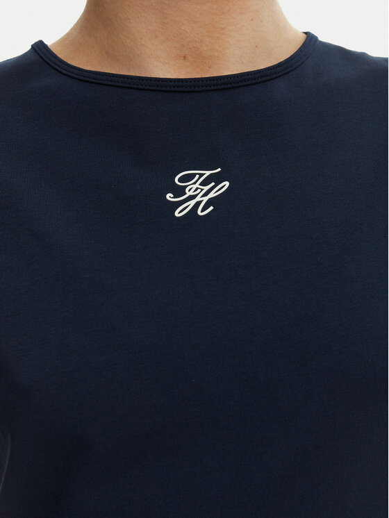 Tommy Hilfiger Tommy Hilfiger Camiseta WW0WW48710 Azul marino Slim Fit