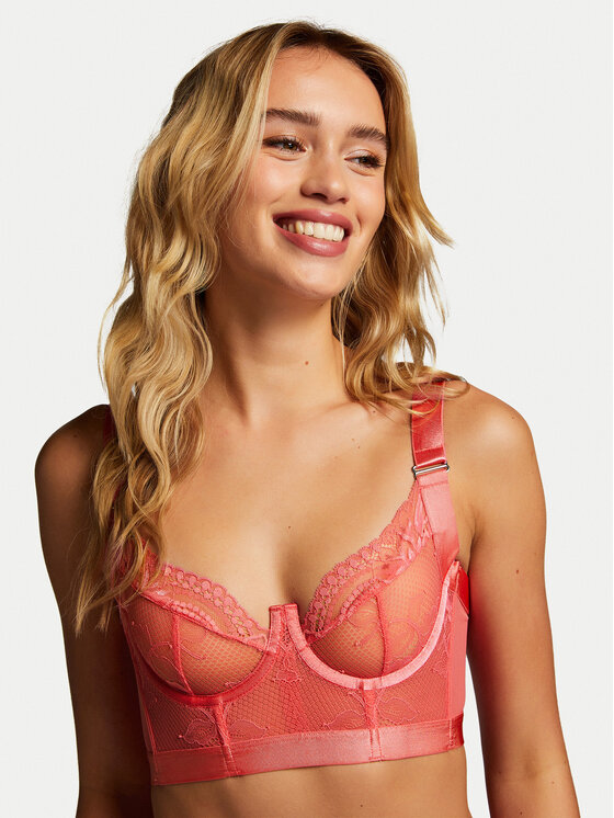 Hunkemöller Hunkemöller Nedrček s kostjo Hana 204675 Roza