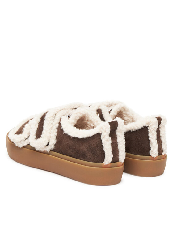 Inuikii Αθλητικά Inuikii Shearling Low Velcro 1001.001.0231 Καφέ
