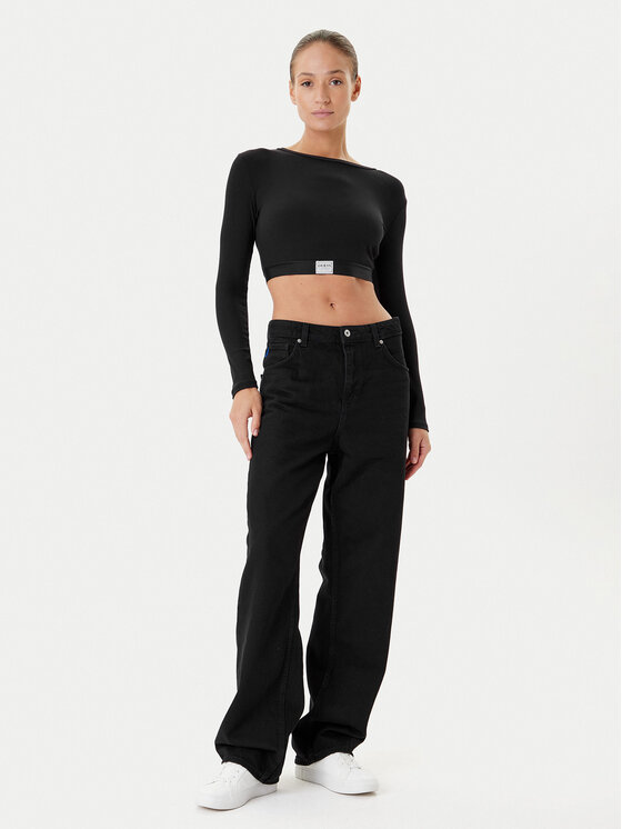 Guess Guess Блузка O5RP00 KCDA2 Чорний Regular Fit