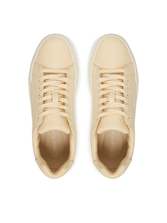 Calvin Klein Zapatillas Calvin Klein Chunky Cupsole Laceup Lth Ml YW0YW01947 Crema