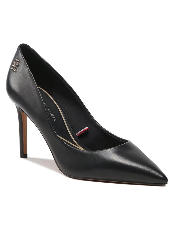 Tommy Hilfiger Tacón de aguja Tommy Hilfiger Th Pointy Feminine Pump FW0FW07000 Negro