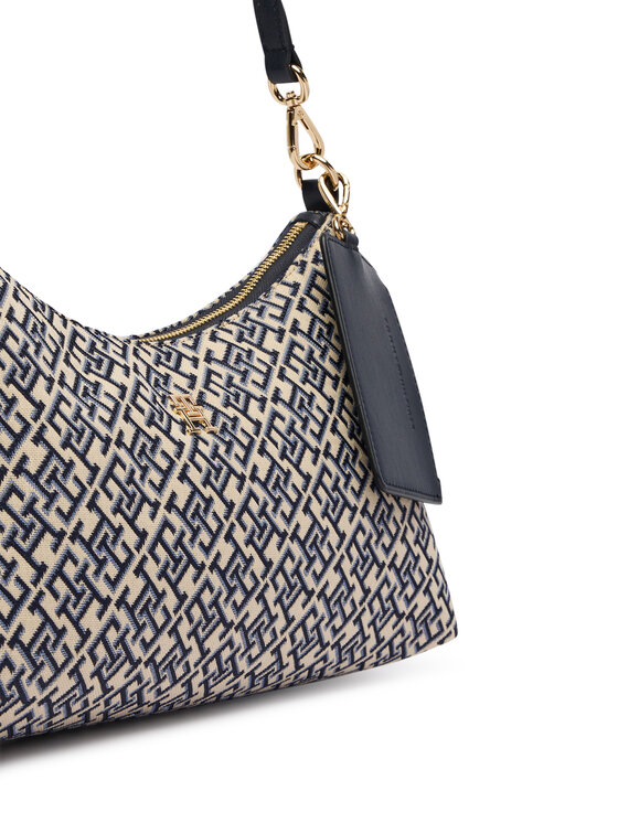 Tommy Hilfiger Τσάντα Tommy Hilfiger Th Icon Shoulder Bag Jacquard AW0AW18907 Σκούρο μπλε