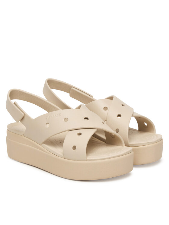 Crocs Босоніжки Crocs Brooklyn 4U Cross Strap Sandal 212254 Бежевий