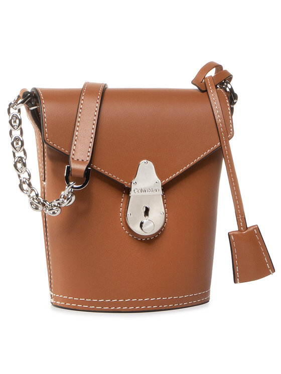 Calvin Klein Geantă Calvin Klein Lock Bucket Micro K60K606331 Maro