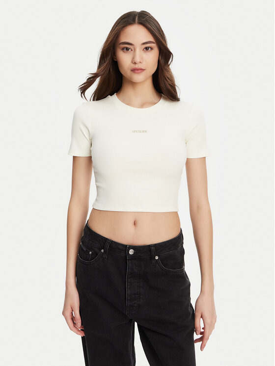 Guess Guess Футболка V5YP08 K8RT2 Білий Slim Fit