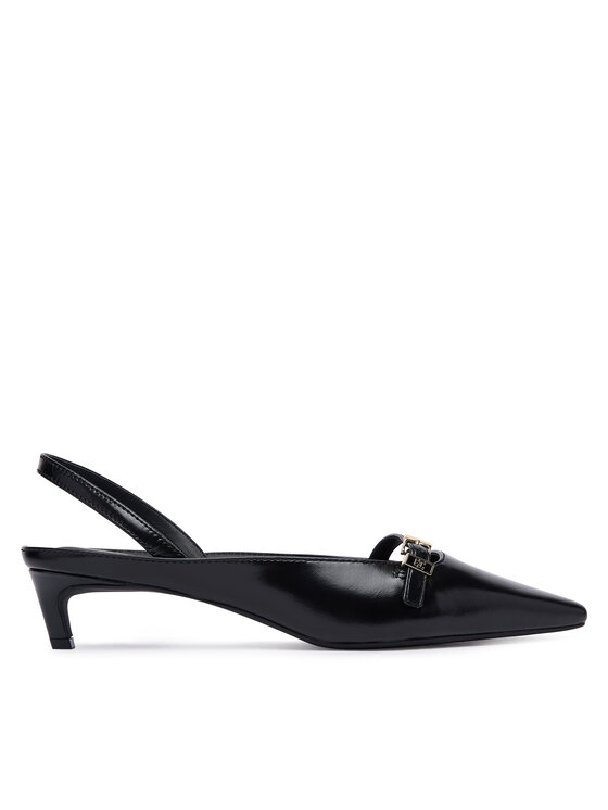 Tommy Hilfiger Pantofi pumps Tommy Hilfiger Th Buckle Kitten Slingback Pump FW0FW09384 Negru
