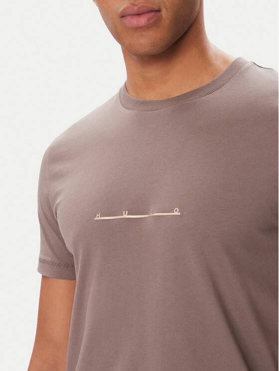 HUGO HUGO Camiseta Datri   50568118 Marrón Regular Fit
