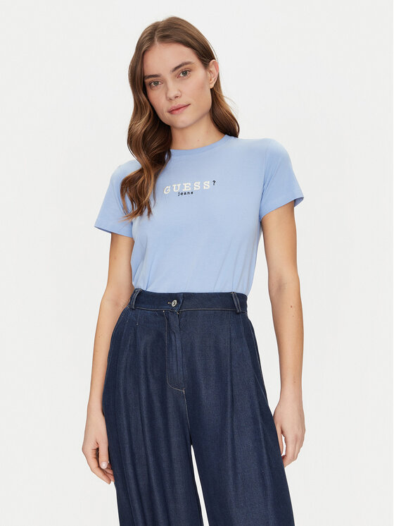 Guess Jeans Guess Jeans T-shirt W5RI54 J1314 Blu Regular Fit
