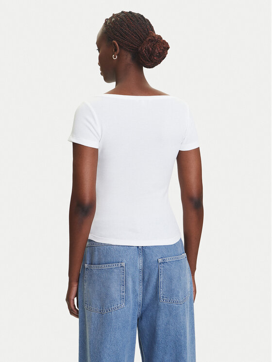 Tommy Jeans Tommy Jeans Póló Henley DW0DW20902 Fehér Slim Fit