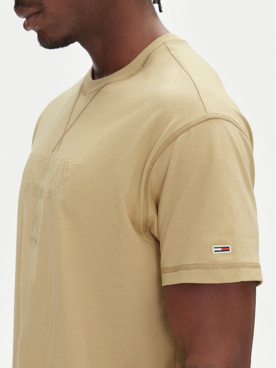 Tommy Jeans Tommy Jeans T-shirt Tonal Crest DM0DM20805 Beige Relaxed Fit