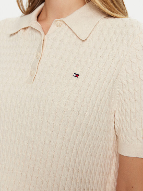 Tommy Hilfiger Tommy Hilfiger Polo majica WW0WW43957 Kremna Regular Fit