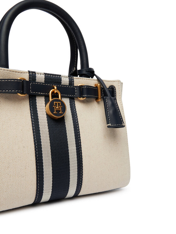 Tommy Hilfiger Kabelka Tommy Hilfiger American Icon Mini Tote Canvas AW0AW18543 Barevná