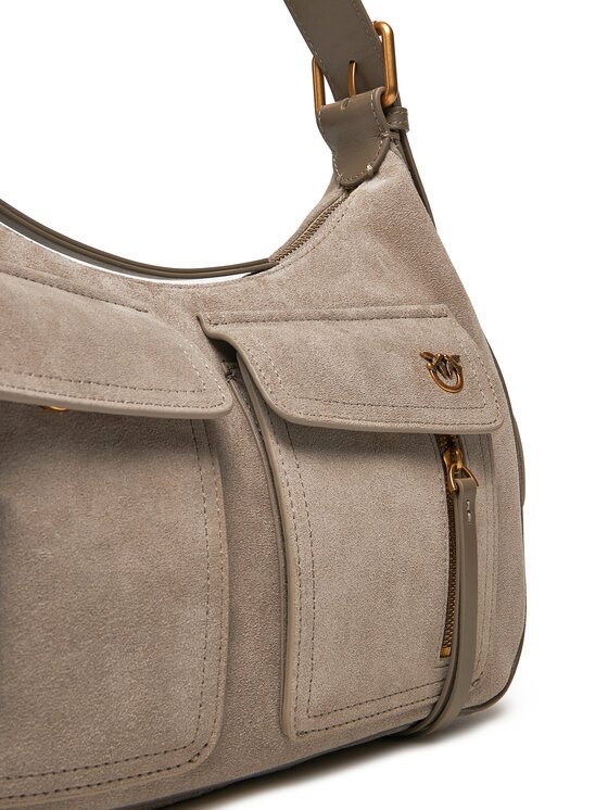 PINKO Kabelka PINKO Cargo Bag Maxi PE 25 PLTT 104507 A29N Šedá