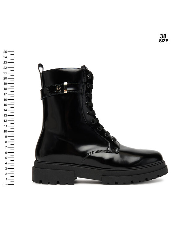 Tommy Hilfiger Trapper stila apavi Tommy Hilfiger Lace-Up Bootie T4A5-34028-1453 D Melns
