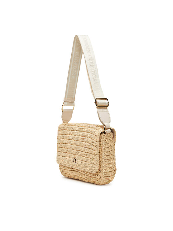 Tommy Hilfiger Kabelka Tommy Hilfiger Spring Logo Conv Crossover AW0AW17224 Béžová
