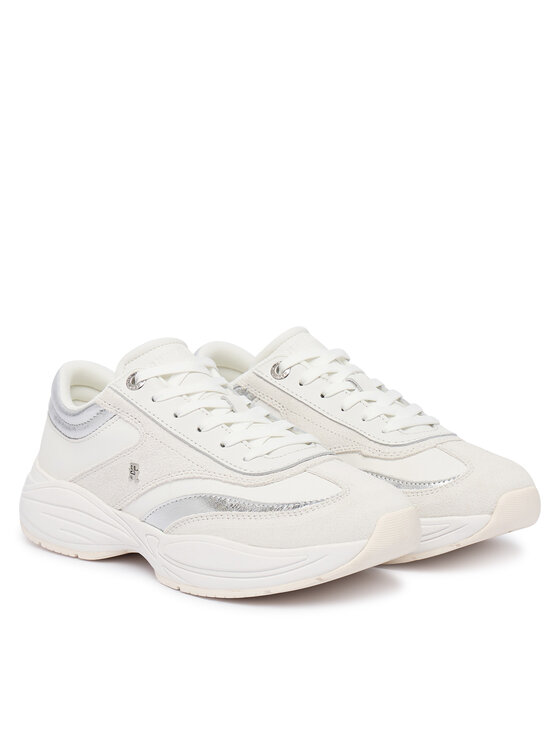 Tommy Hilfiger Sneakersy Tommy Hilfiger Th Modern Sporty Runner Leather FW0FW09590 Biela