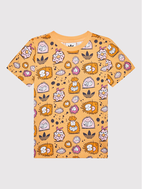 adidas adidas T-shirt KEVIN LYONS HC1987 Narančasta Regular Fit