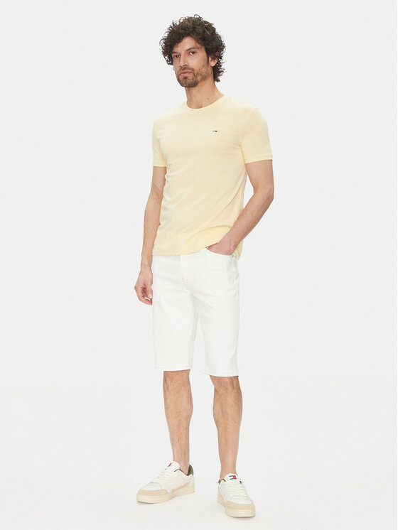Tommy Jeans Tommy Jeans Póló DM0DM20363 Sárga Slim Fit