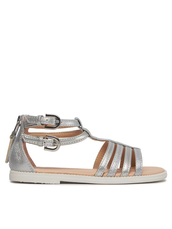 Geox Sandali Geox J Sandal Karly Girl J7235D 0QDAJ C1007 S Srebrna