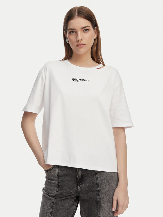 Karl Lagerfeld Jeans Karl Lagerfeld Jeans Camiseta B2W17077 Blanco Regular Fit