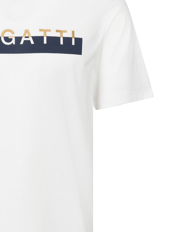 Bugatti Bugatti Camiseta 8350-75043C Blanco Regular Fit