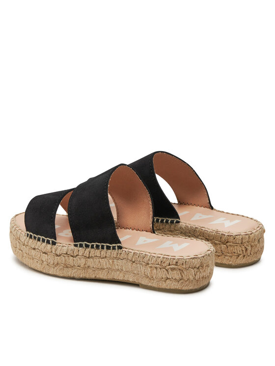Manebi Еспадрильї Manebi Hamptons Double Sole 2 Bands Sandals K 1.0 JB Чорний