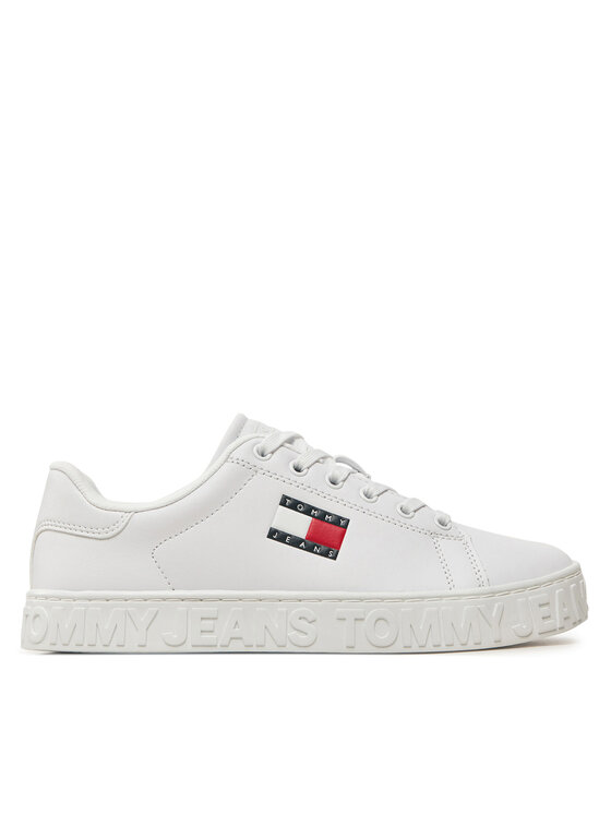Tommy Jeans Sneakersy Tommy Jeans Tjw Logo Outsole Sneaker Ess EN0EN02703 Biały