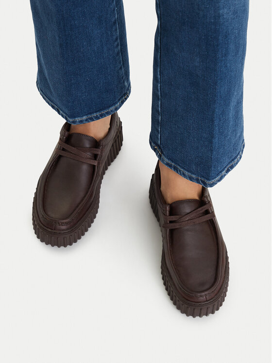 Clarks Pusbačiai Clarks Torhill Bee 26327768 Tamsiai ruda