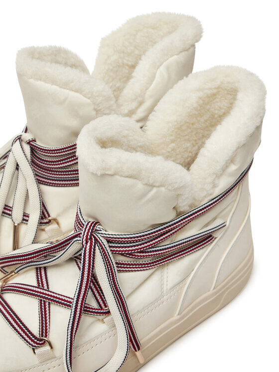 Tommy Hilfiger Čizme za snijeg Tommy Hilfiger Snowboot Monogram Faux Fur FW0FW08389 Bež
