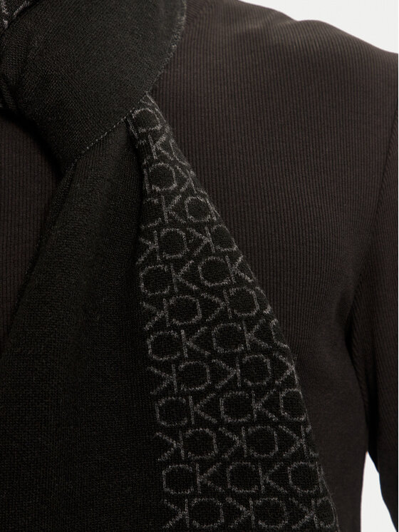 Calvin Klein Šalles un cepures komplekts Calvin Klein Gs Ck Monogram Beanie + Scarf K50K512390 Melns