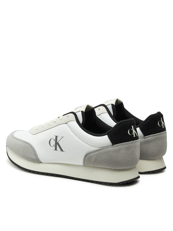 Calvin Klein Jeans Sneakersy Calvin Klein Jeans Retro Runner Iconic Snk YM0YM01119 Biela