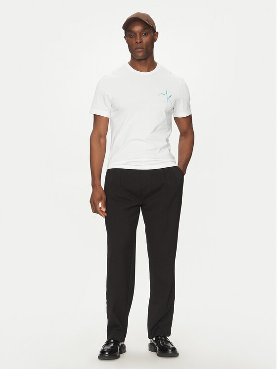 Calvin Klein Calvin Klein Camiseta Chest Logo K10K114146 Blanco Regular Fit