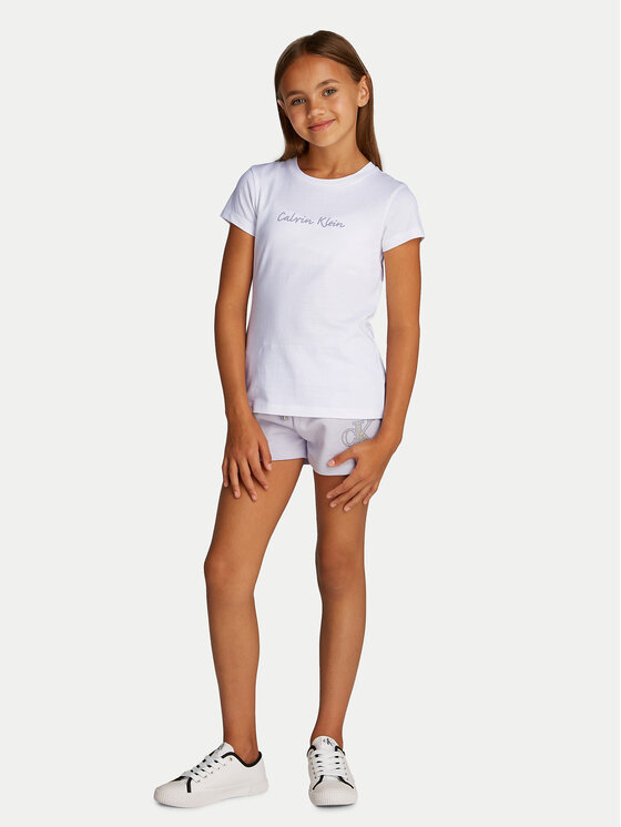 Calvin Klein Jeans Calvin Klein Jeans T-shirt Script Logo IG0IG02857 Bianco Slim Fit