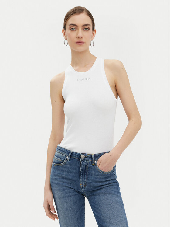 PINKO PINKO Топ 100822 A2C1 Білий Regular Fit