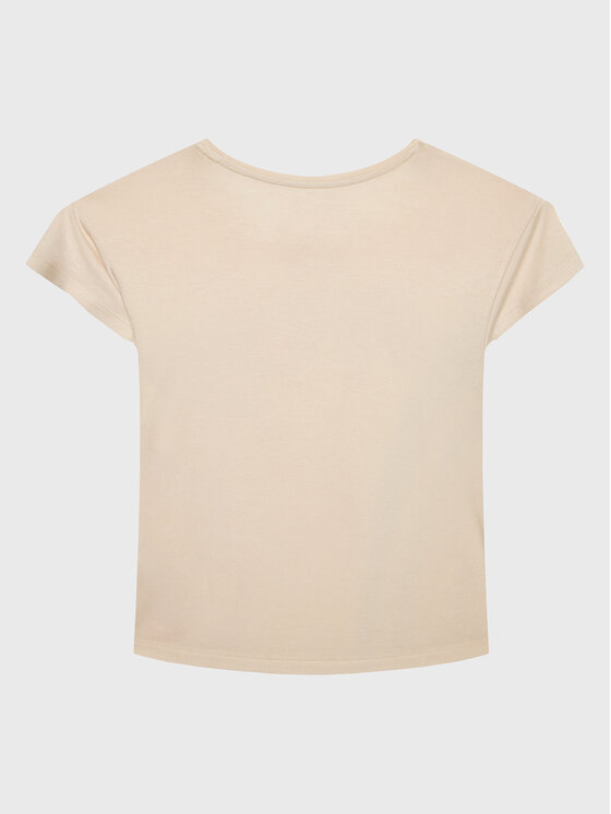 Guess Guess T-Shirt J3RI22 KAPO0 Μπεζ Regular Fit