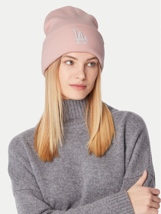 47 Brand Шапкa 47 Brand Mlb Los Angeles Dodgers Haymaker 47 Cuff Knit B-HYMKR12ACE-PK Рожевий