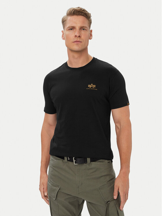 Alpha Industries Alpha Industries Marškinėliai Backprint 128507CP Juoda Regular Fit