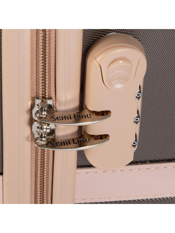 Semi Line Stredný kufor Semi Line T5508-3 Hnedá