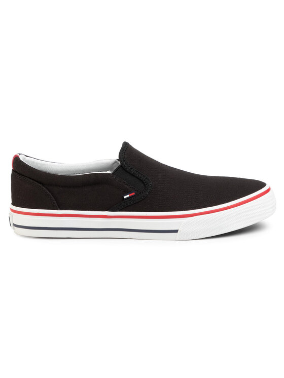 Tommy Jeans Гуменки Tommy Jeans Textile Slip On EM0EM00002 Черен
