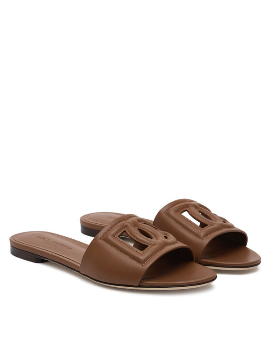 Dolce&Gabbana Чехли Dolce&Gabbana CQ0436 AY329 Кафяв
