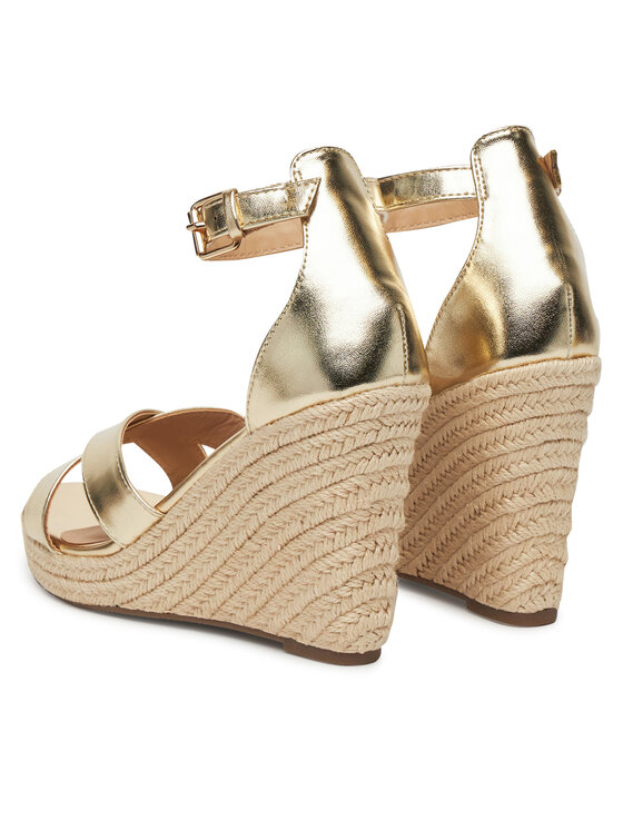 ONLY Shoes Espadrilky ONLY Shoes Onlamelia-18 Pu Foil Wedge 15335554 Zlatá