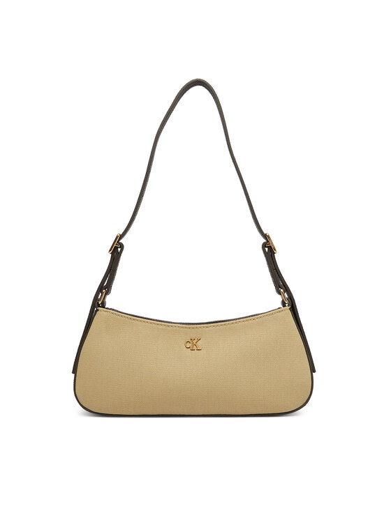 Calvin Klein Torebka Calvin Klein Ck Canvas Small Shoulder Bag LV04F3347G Beżowy