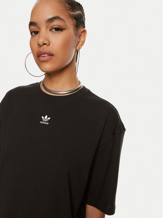 adidas adidas Majica Essentials Boyfriend IY7321 Črna Oversize